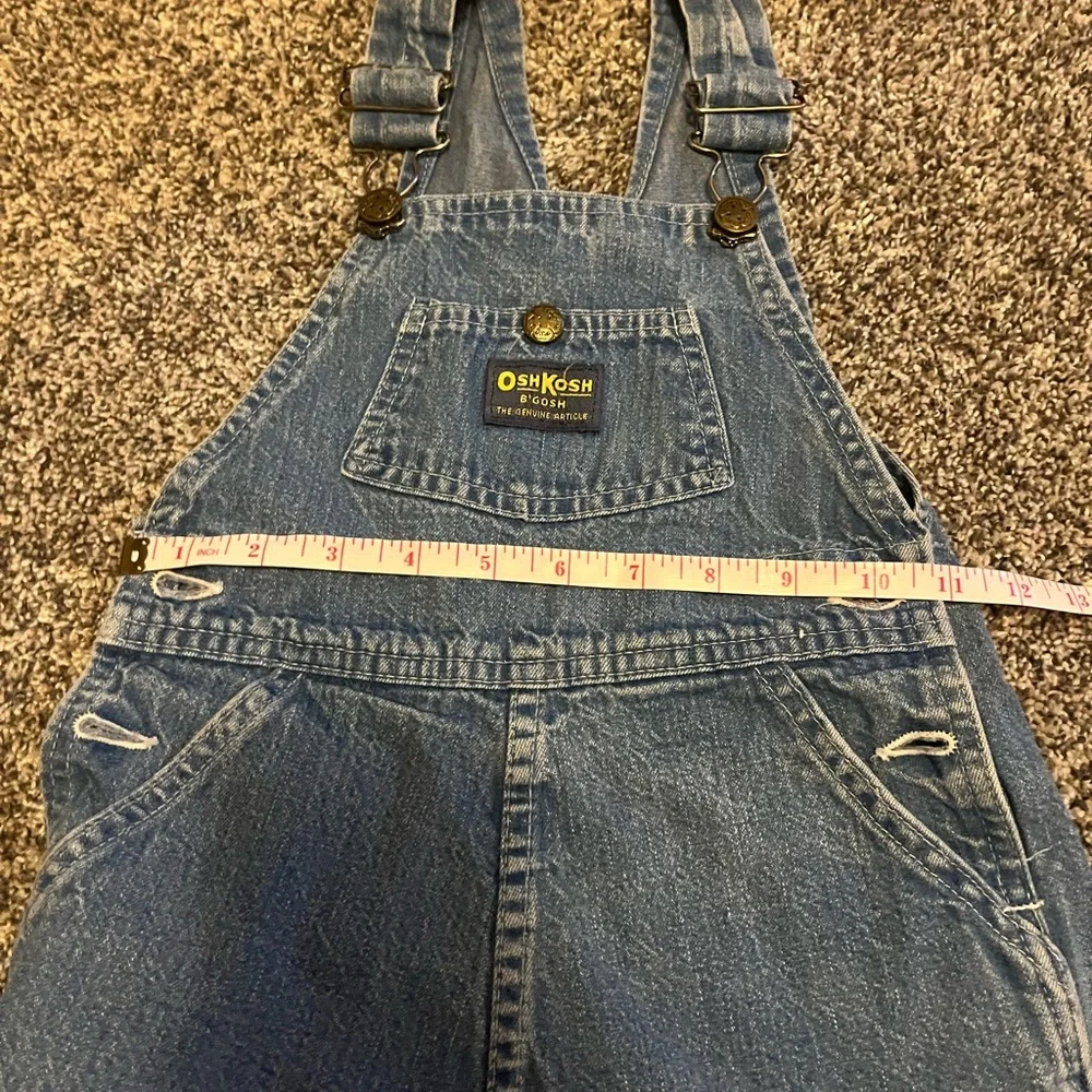 Vintage OshKosh B'Gosh Vestbak Overall Dress Denim Jumper 5/6 Made in USA‎ 90s